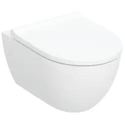 Geberit Acanto væghængt toilet, uden skyllekant, rengøringsvenlig, hvid