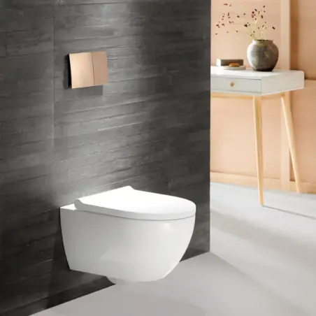 Geberit Acanto væghængt toilet, uden skyllekant, hvid