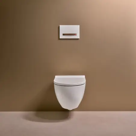 Geberit Acanto væghængt toilet, uden skyllekant, hvid