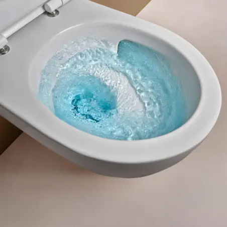 Geberit Acanto væghængt toilet, uden skyllekant, hvid