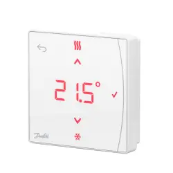 Danfoss Icon2 trådløs rumtermostat med display, hvid