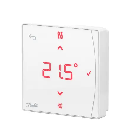 Danfoss Icon2 trådløs rumtermostat med display, hvid
