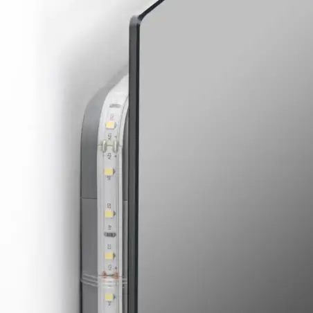 Mirall Eclipse 2, LED spejl med lys, touch og antidug, 120 x 80 cm
