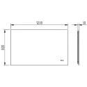 Mirall Eclipse 2, LED spejl med lys, touch og antidug, 120 x 80 cm