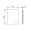 Mirall Eclipse 2, LED spejl med lys, touch og antidug, 60 x 80 cm