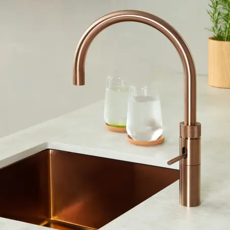 inkl. montering, Quooker Fusion Round Rose Kobber, inkl. Pro3 beholder