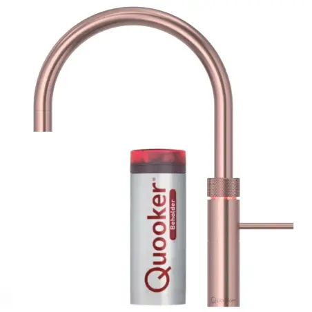 inkl. montering, Quooker Fusion Round Rose Kobber, inkl. Pro3 beholder