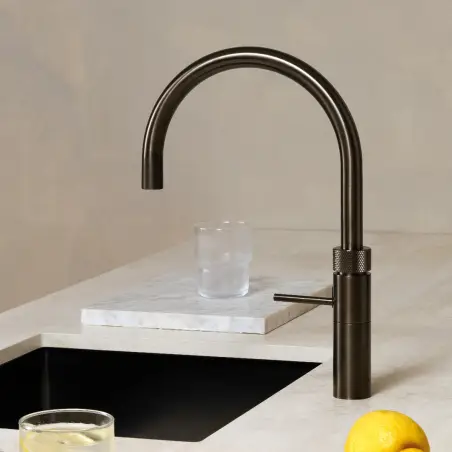 inkl. montering, Quooker Fusion Round Gun metal, inkl. Pro3 beholder