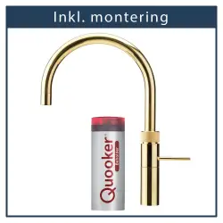 inkl. montering, Quooker Fusion Round Messing, inkl. Pro3 beholder