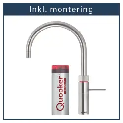 inkl. montering, Quooker Fusion Round Rustfrit stål, inkl. Pro3 beholder