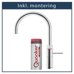 inkl. montering, Quooker Fusion Round Krom, inkl. Pro3 beholder