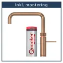 inkl. montering, Quooker Fusion Square Bruneret messing, inkl. Pro3 beholder