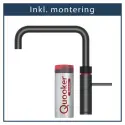 inkl. montering, Quooker Fusion Square sort, inkl. Pro3 beholder