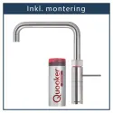 inkl. montering, Quooker Fusion Square Rustfrit stål, inkl. Pro3 beholder