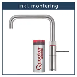 inkl. montering, Quooker Fusion Square Rustfrit stål, inkl. Pro3 beholder