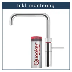 inkl. montering, Quooker Fusion Square krom, inkl. Pro3 beholder