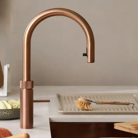 Inkl. montering, Quooker Flex Round Rose kobber, inkl. Pro3 beholder
