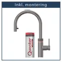 inkl. montering, Quooker Flex Round Gun metal, inkl. Pro3 beholder