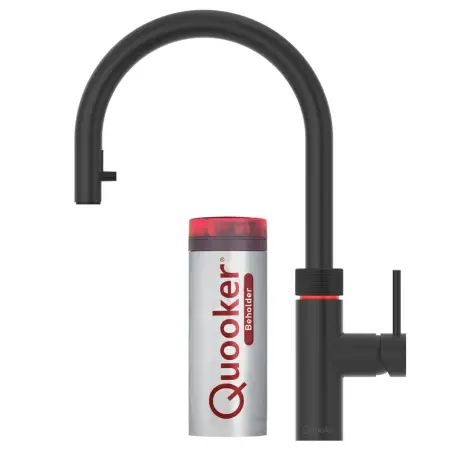Inkl. montering, Quooker Flex Round Sort, inkl. Pro3 beholder