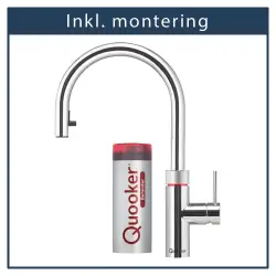 Inkl. montering, Quooker Flex Round Krom, inkl. Pro3 beholder