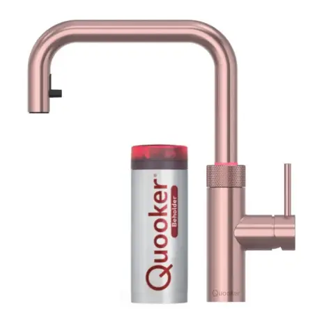 Inkl. montering, Quooker Flex Square Rose Kobber 3i1, inkl Pro3 beholder