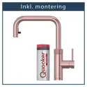 Inkl. montering, Quooker Flex Square Rose Kobber 3i1, inkl Pro3 beholder