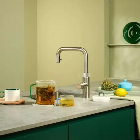 Inkl. montering, Quooker Flex Square Rustfrit stål 3i1, inkl Pro3 beholder