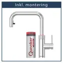 Inkl. montering, Quooker Flex Square Krom 3i1, inkl Pro3 beholder