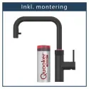 Inkl. montering, Quooker Flex Square Sort 3i1, inkl Pro3 beholder