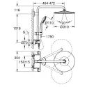 GROHE Euphoria 310 brusesystem m/termostat, krom