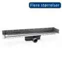 Purus Line komplet gulvafløb, 800 mm, Ø50 mm, rustfrit stål
