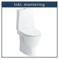 Inkl. montering, Laufen Pro-N Gulvstående toilet, m/S-lås inkl. softclose toiletsæde