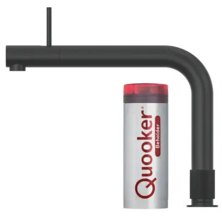 Quooker Front, Sort, inkl. Pro3 beholder