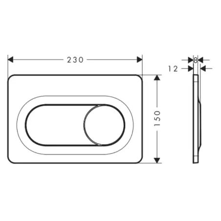 Hansgrohe iFrame Original S betjeningsplade, Krom