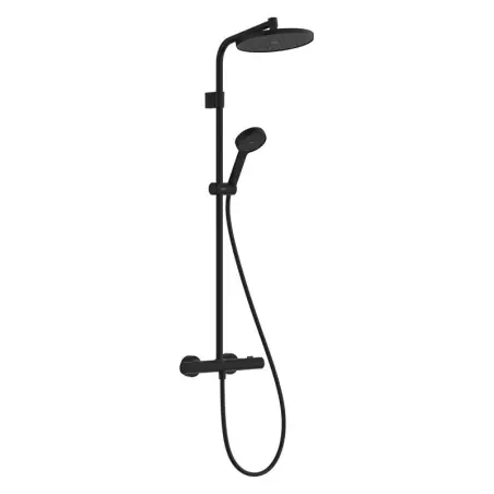Hansgrohe Activera S Showerpipe 240 brusesæt, Ecosmart, Mat sort
