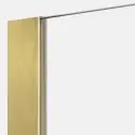 Nortiq brusevæg i klar glas, antik messing profiler - 90 cm