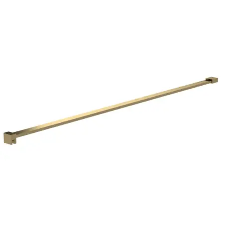 Nortiq brusevæg i klar glas, antik messing profiler - 90 cm