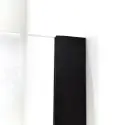 Nortiq brusevæg i klar glas, mat sort profiler - 90 cm