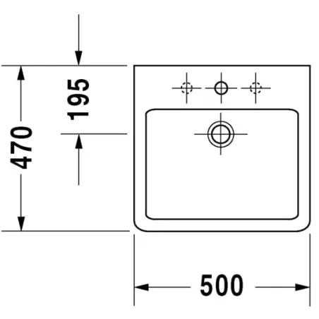 Duravit Vero hv. 500x470mm