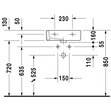 Duravit Vero vask 45x35