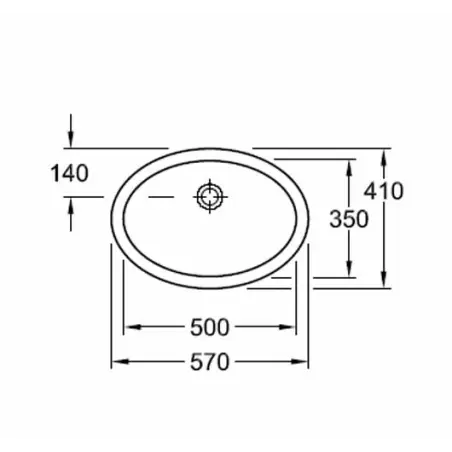 V&B Håndvask, 50 x 35 cm