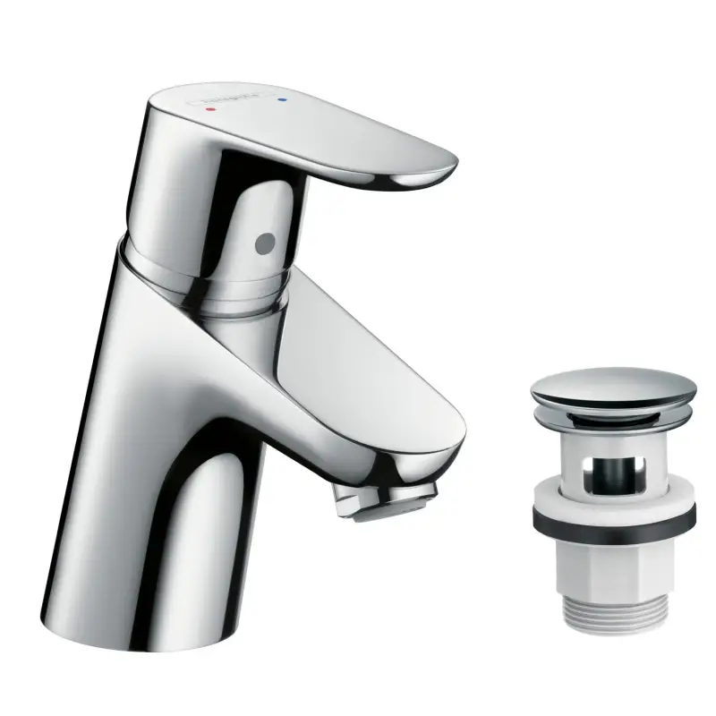 Hansgrohe Focus 70, krom, m/Push-open bundventil