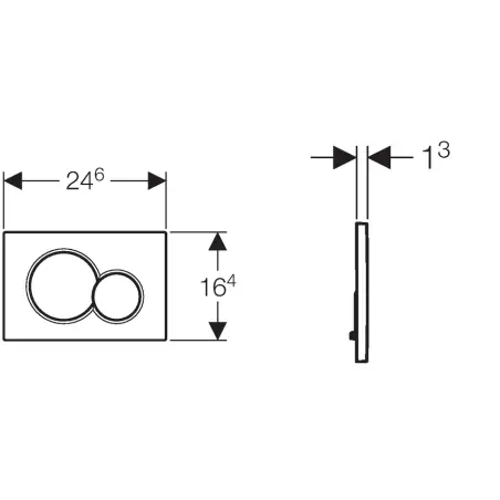 GEB BETJPLADE SIGMA 01 BL/MAT